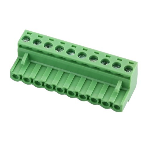 XY2500 - 10 Pin 5.08mm Right Angle Pluggable Screw Terminal  Female Connector image 1