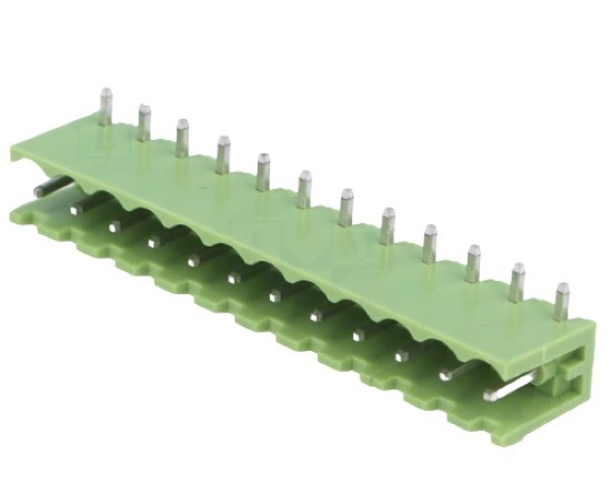 XY2500 - 12 Pin 5.08mm Right Angle Pluggable Terminal  Open male Connector  image 1