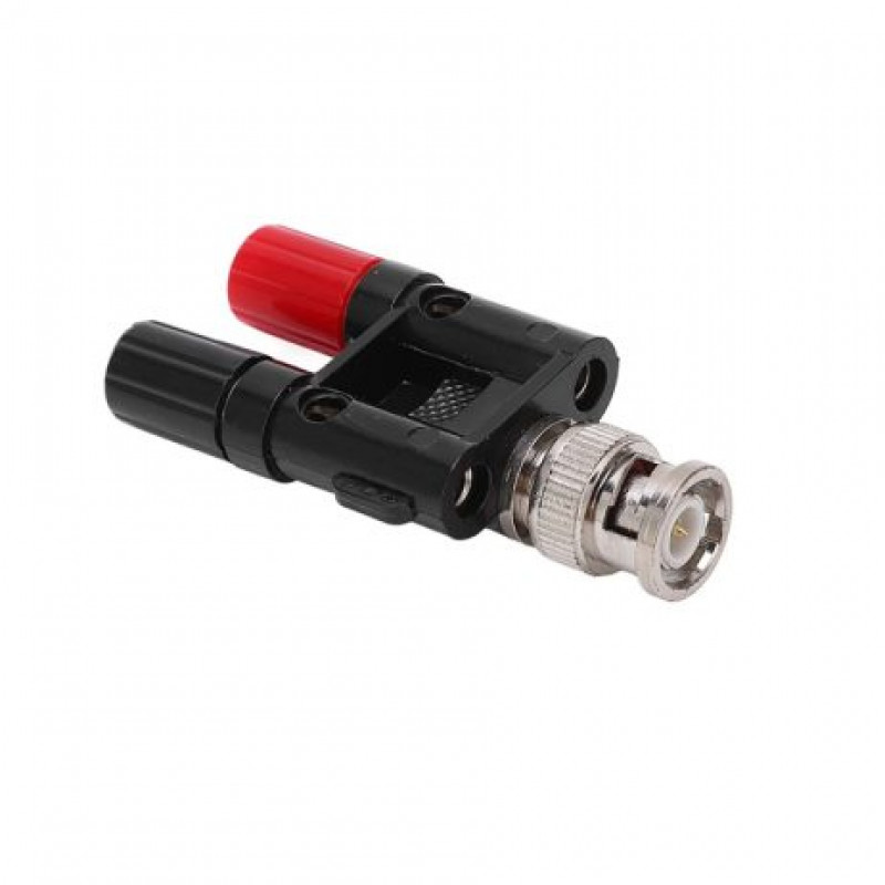 BNC Male to Dual Binding Post Banana Plug Adapter (BNC to Banana Connector) image 1