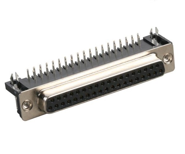 DB37 Pin D Sub Right Angle Female Connector for PCB Mount Applications (DB37 Female Connector) image 1