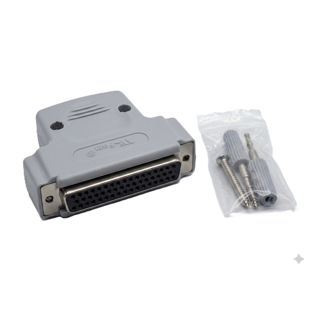 50 Pin Plastic Grey Dust Cover for D Sub Connector Protection image 1
