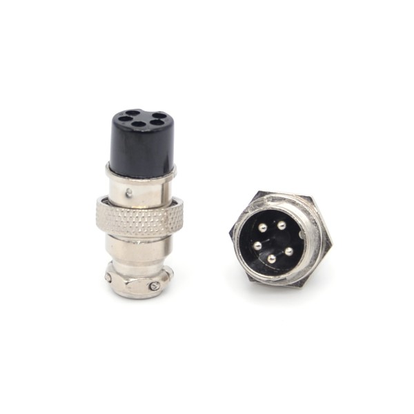 5 PIN 16mm Aviation Male / Female Mini Round Shell Panel Type Connector image 1