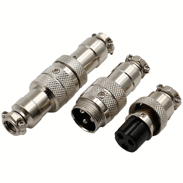 3 PIN 16mm Aviation Male / Female MiniI Round Shell Cable Type Connector image 1