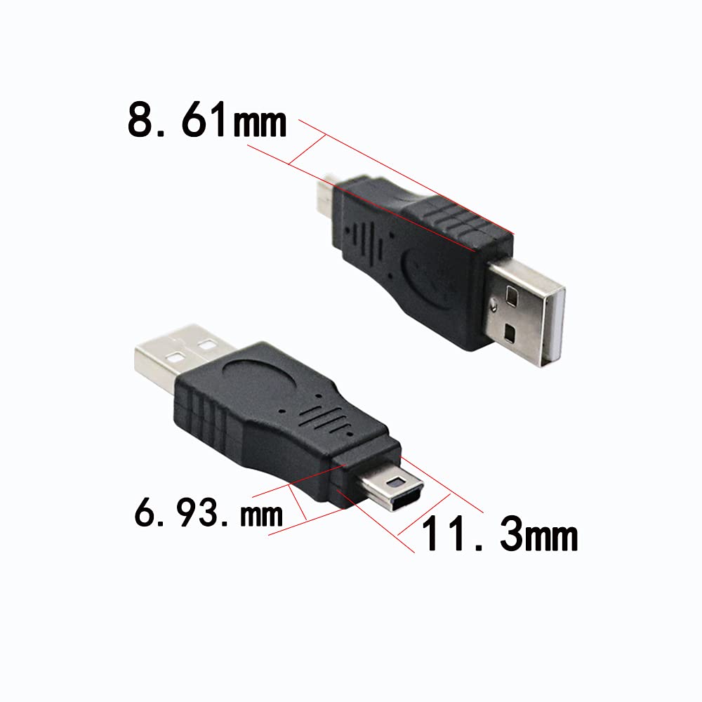 USB 2.0 Type-A Male to Mini USB 5-Pin Male Cable (USB A to Mini B Cable) image 3