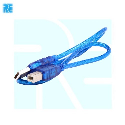 Blue USB 2.0 A Male To B Male Cable 30 Cm image 1