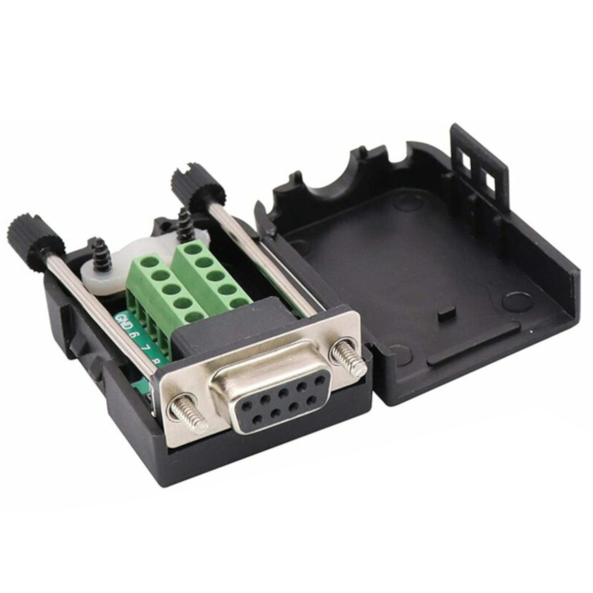 DB9 Female to Screw Terminal Breakout with Case RS232 Adapter Module (DB9 Terminal Breakout Connector) image 1