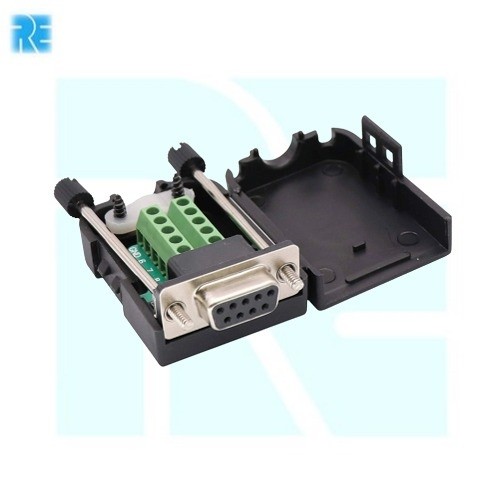 DB9 Female to Screw Terminal Breakout with Case RS232 Adapter Module (DB9 Terminal Breakout Connector) image 1