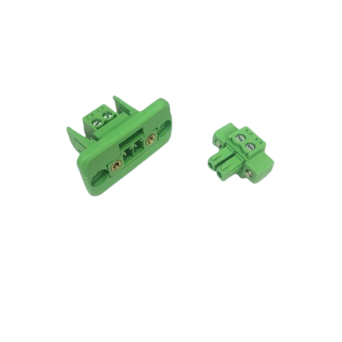 2 Pin 3.81mm Through Wall Mount Cable Pluggable Terminal Male Female Pair (PCB Terminal Connector) image 1
