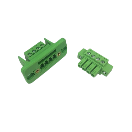4 Pin 3.81mm Through Wall Mount Cable Pluggable Terminal Male Female Pair (Pluggable Terminal Connector) image 1