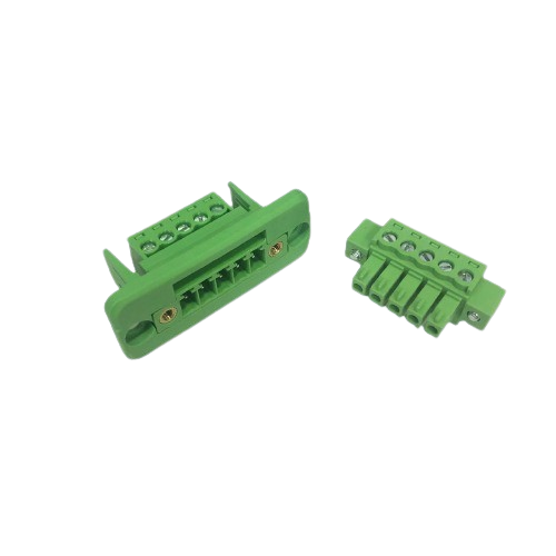 5 Pin 3.81mm Through Wall Mount Cable Pluggable Terminal Male Female Pair (Pluggable Terminal Connector) image 1