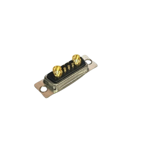 7 Pin D Sub Straight Female Connector with Hole 20 Amp (D Sub Panel Mount Connector) image 1