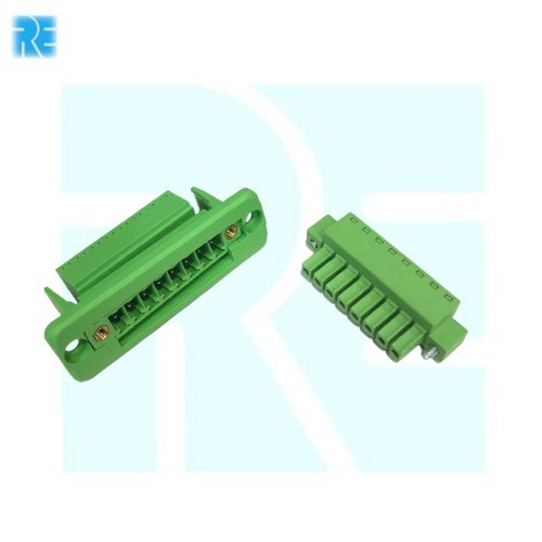 8 Pin 3.81MM Through Wall Mount Cable Pluggable Terminal Male Female Pair image 1
