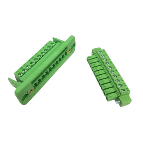 10 Pin 3.81mm Through Wall Mount Cable Pluggable Terminal Male Female Pair (Pluggable Terminal Connector) image 1