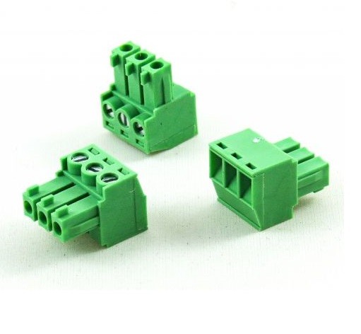 XY2500  -3 Pin 3.81mm Right Angle Pluggable Screw Terminal  Female Connector image 1