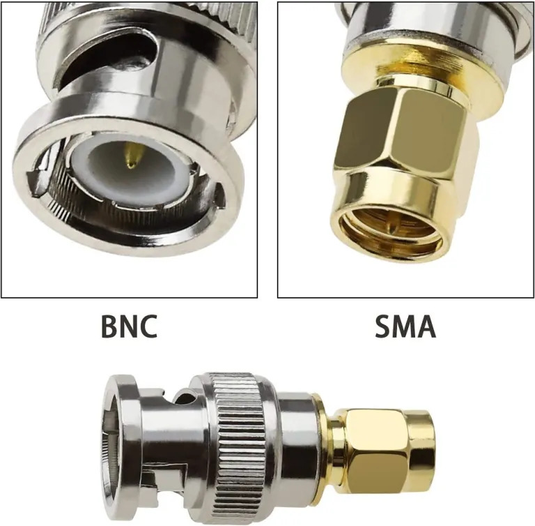 BNC Male to SMA Male RF Adapter Connector (Coaxial Converter) image 2
