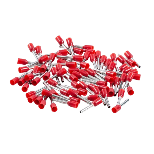 1mm Insulated Cord End Terminal Red (Wire Ferrule / Crimp Terminal) image 1