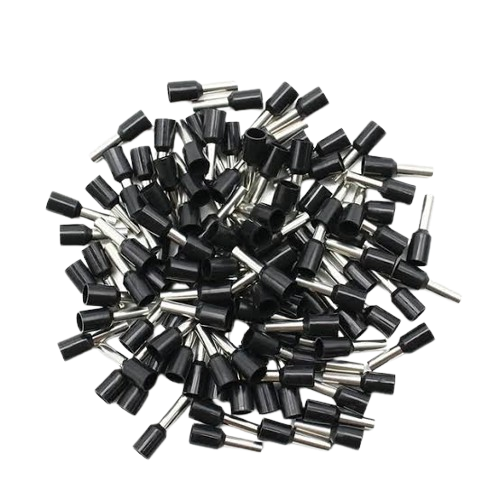 1mm Insulated Cord End Terminal Black (Wire Ferrule / Crimp Terminal) image 1