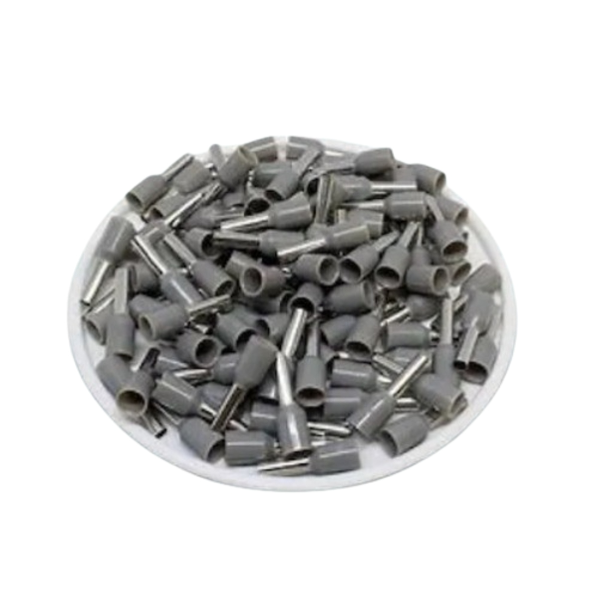1mm Insulated Cord End Terminal Gray (Wire Ferrule / Crimp Terminal) image 1