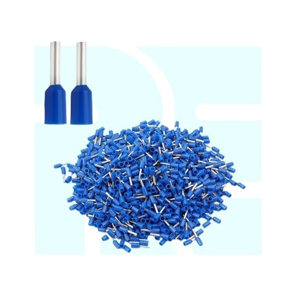 1mm Insulated Cord End Terminal Blue (Ferrule Wire Connector) image 1