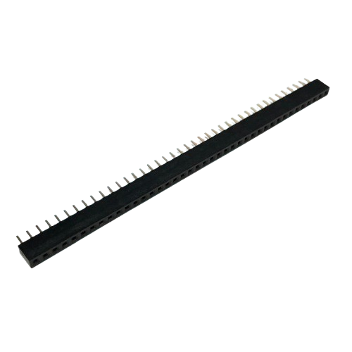 40-Pin 2mm Female Flow Solder Straight Single Row Header Gold Plated (2mm Pitch) image 1