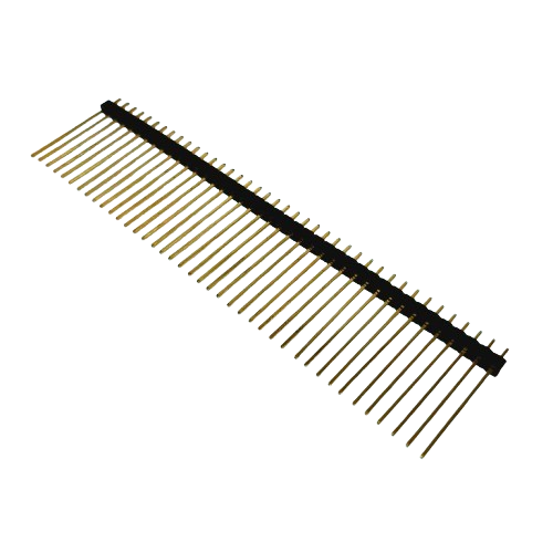 40-Pin 2.54mm Male Berg Strip Straight Single Row Header 25mm Height Gold Plated (2.54mm Pitch) image 1