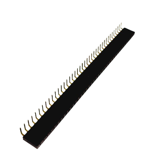 40 X 1 Pin 2.54mm Female Flow Solder Right Angle Single Row Header Gold Plated (2.54mm Pitch) image 1