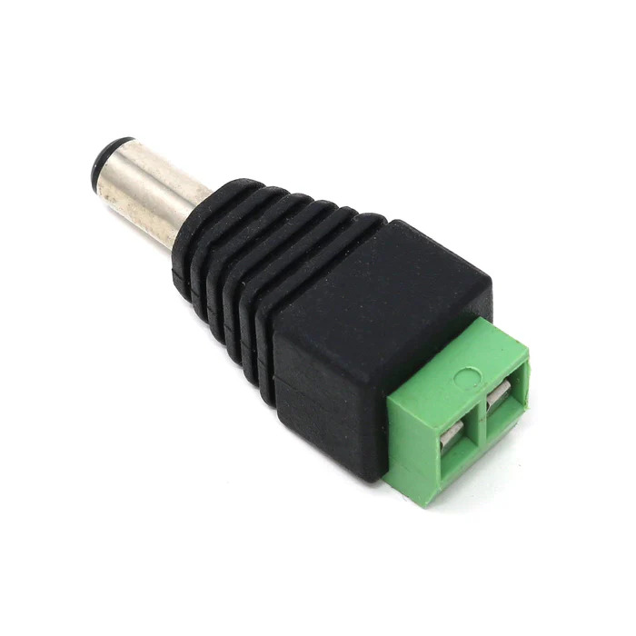 Male DC Power Adapter 2.1mm Plug to 2 Pin Screw Terminal Connector image 2