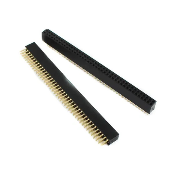 40 X 2 Pin 1.27mm Female Flow Solder Straight Double Row Header Gold Plated (1.27mm Pitch) image 1