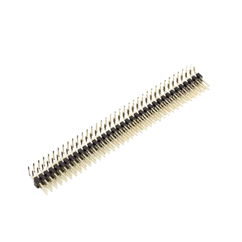 40 X 2 Pin 2mm Male Berg Strip Right Angle Double Row Header Gold Plated (2mm Pitch) image 1