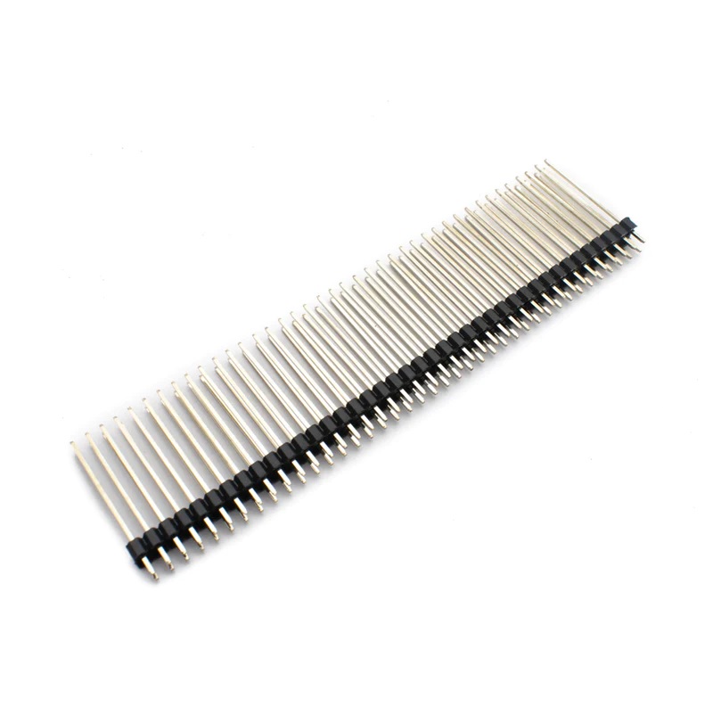 40 X 2 Pin 2.54 mm Pitch Male Berg Strip Straight Double Row Header 20 mm Height Gold Plated image 1