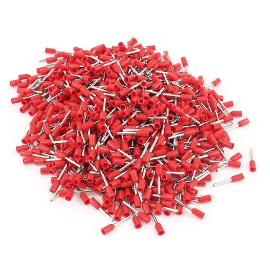 0.5mm Insulated Cord End Terminal Red (Wire Ferrule / Crimp Terminal) image 1