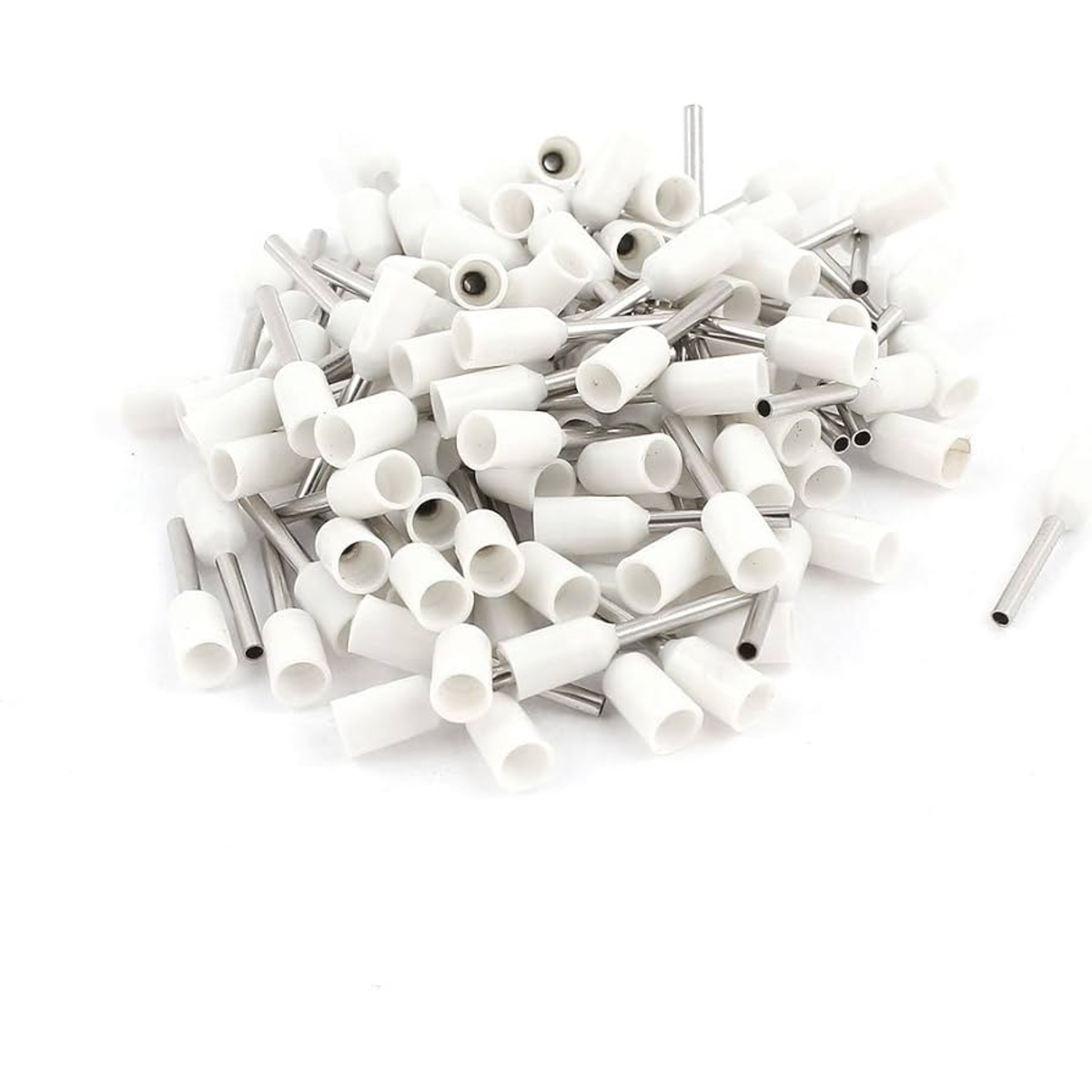 0.5mm Insulated Cord End Terminal White (Wire Ferrule / Crimp Terminal) image 1