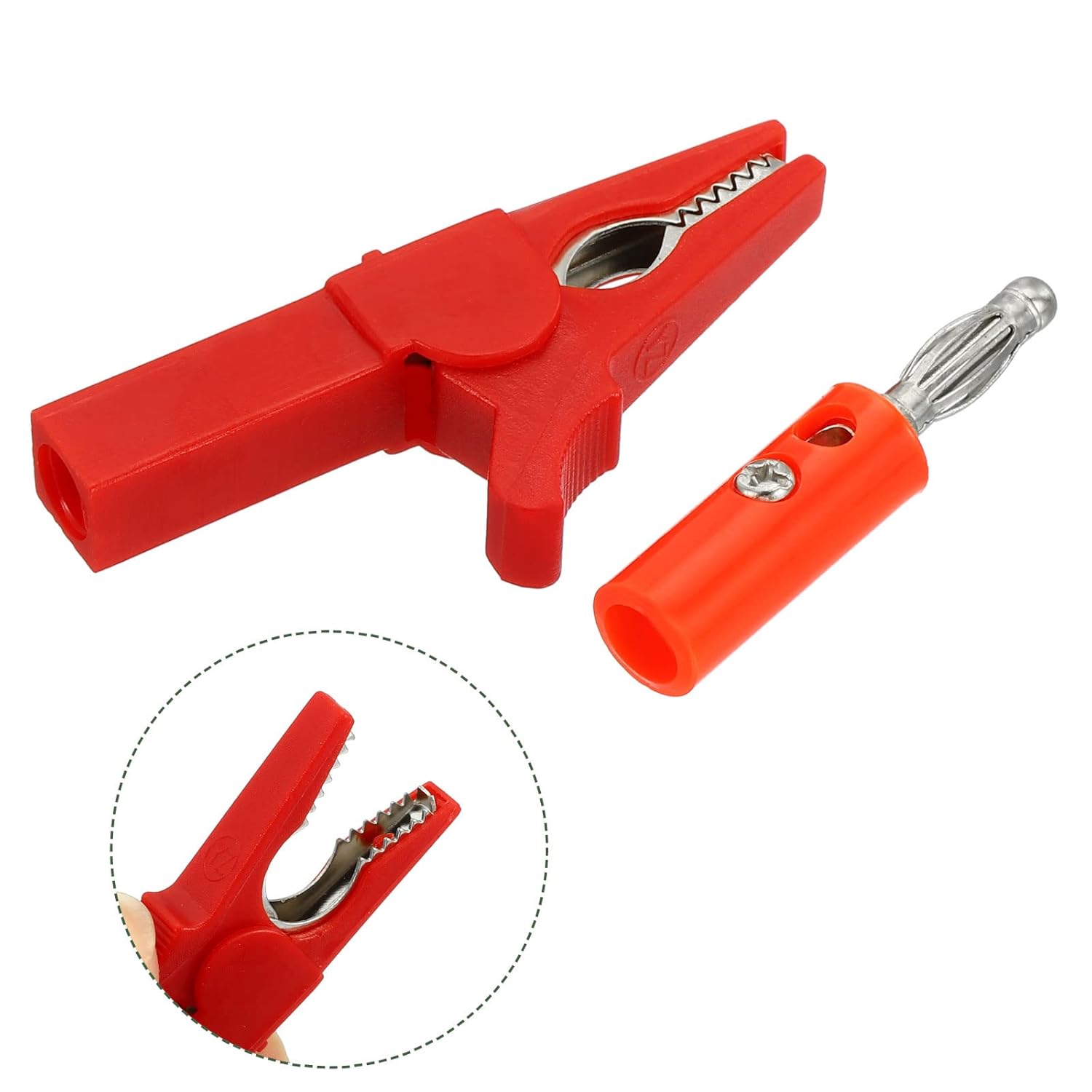 55mm Alligator Clip Red & Black with 4mm Banana Plug (2 Pieces) image 3