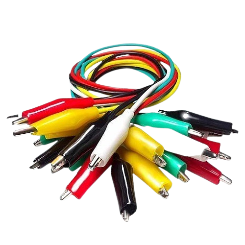 Crocodile Alligator Clips Test Leads (Double Ended, Cable, Set of 10) image 1