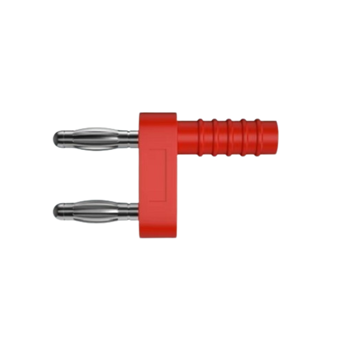 4mm One Banana Jack to Two Banana 14mm Short Circuit Connector Red image 1