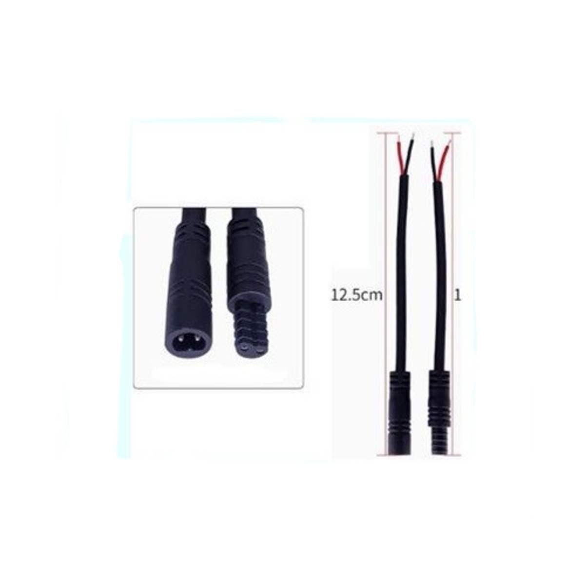 M6 Mini 2 Pin Waterproof Connector IP65 Male Female Set image 1