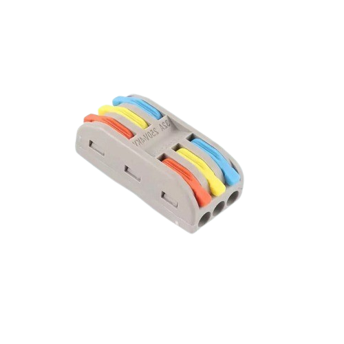 Quick Wire Connector Push-In Terminal Block 3 In 3 Out (3 Pole Wire Connector) image 1