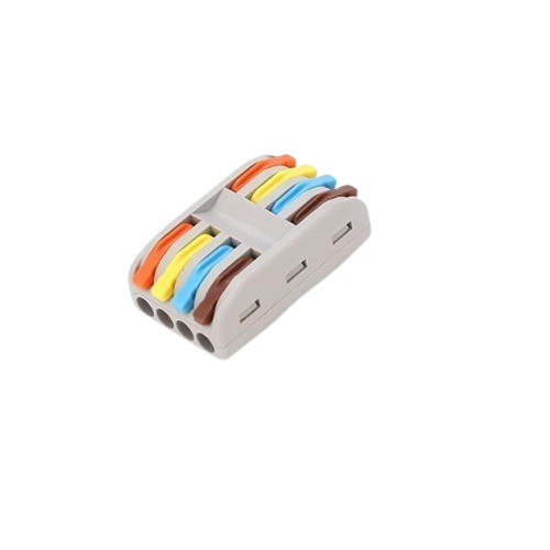 Quick Wire Connector Push-In Terminal Block 4 In 4 Out (4 Pole Wire Connector) image 1
