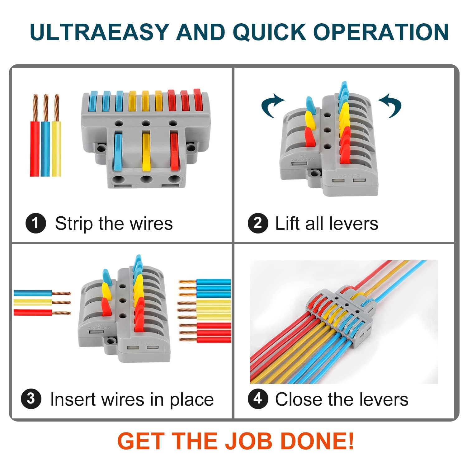 Quick Wire Connector KV-439 Push-in Terminal Block 3 In 9 Out (Compact Wire Splicing Connector) image 5