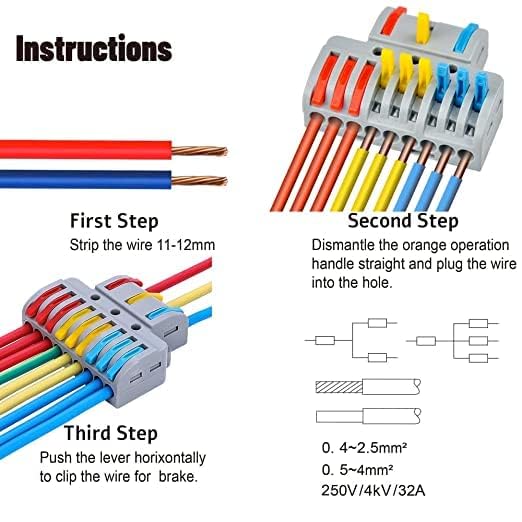 Quick Wire Connector KV-439 Push-in Terminal Block 3 In 9 Out (Compact Wire Splicing Connector) image 6
