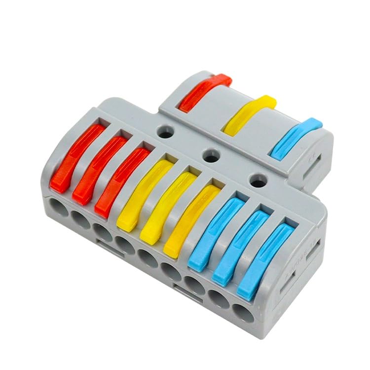 Quick Wire Connector KV-439 Push-in Terminal Block 3 In 9 Out (Compact Wire Splicing Connector) image 1