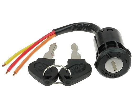 35 MM-3 Wire 3 Position Key Switch with Black Plastic Body For Electric Scooter image 1