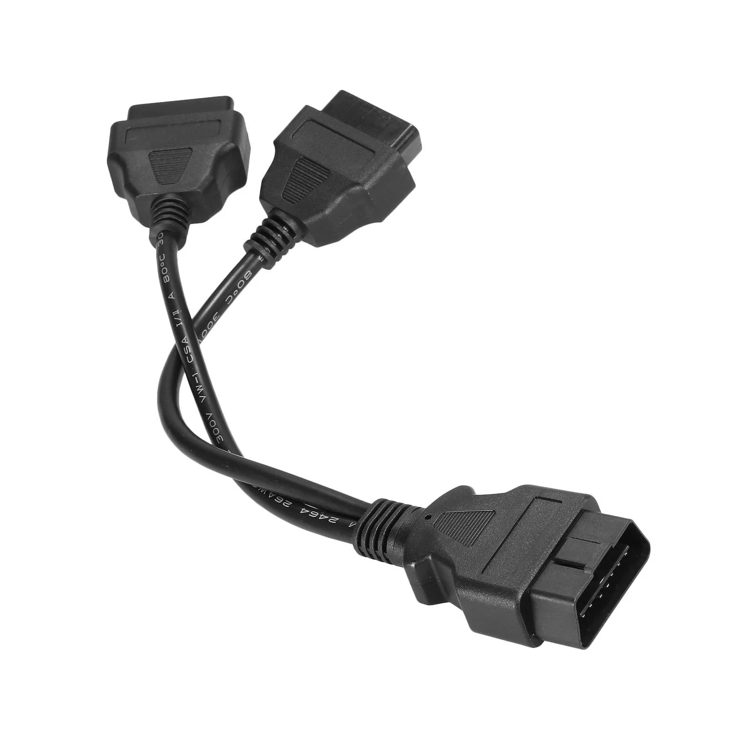 OBDII 16 Pin Male to Dual Female Y Splitter Extension Cable 30cm (OBD2 Splitter Cable) image 3