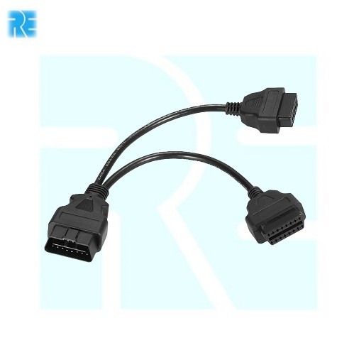 OBDII Splitter Extension Cable 16pin Male to Dual Female image 1