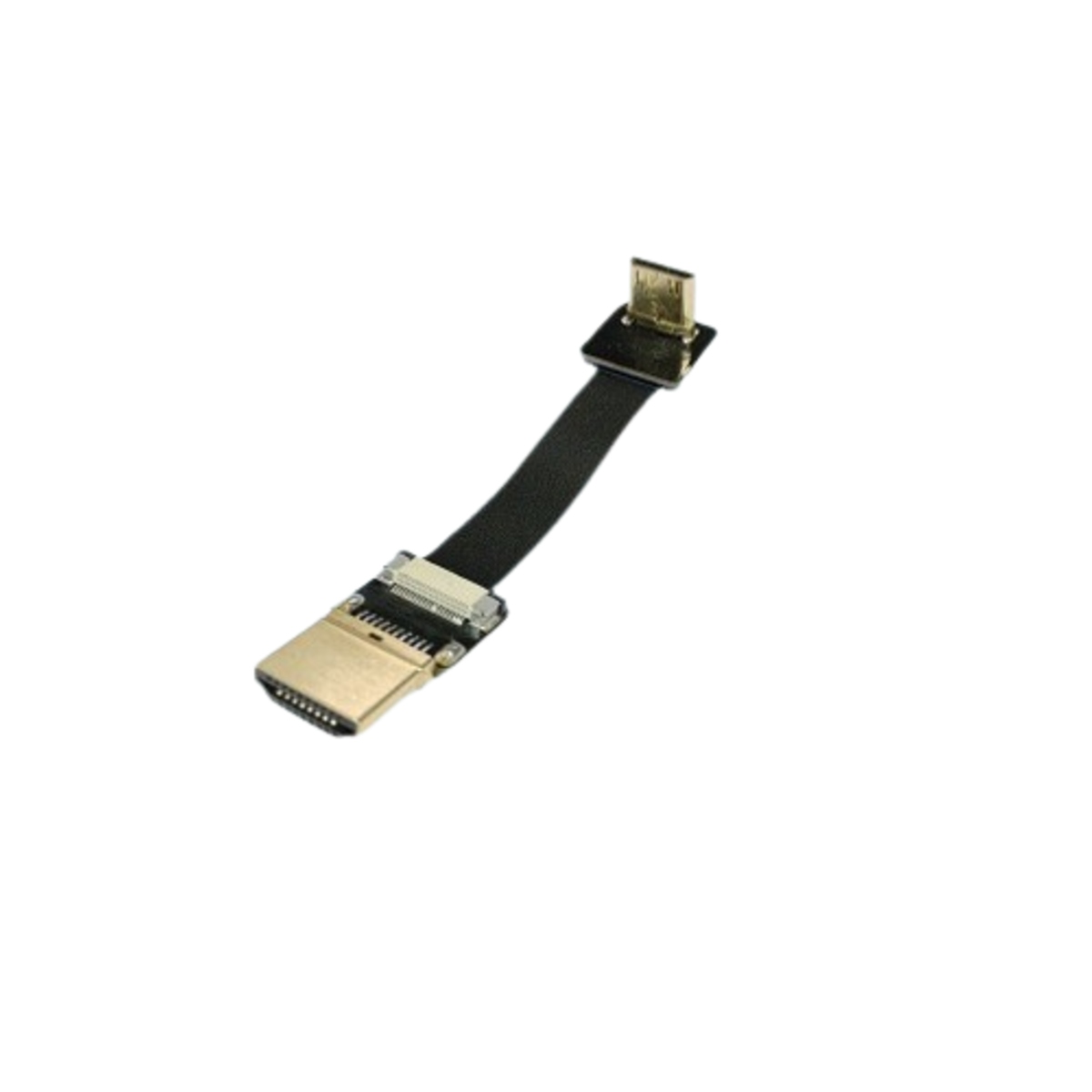 Mini HDMI 90 Degree Up Angled FPV to HDMI Male FPC Flat Cable 5cm image 1