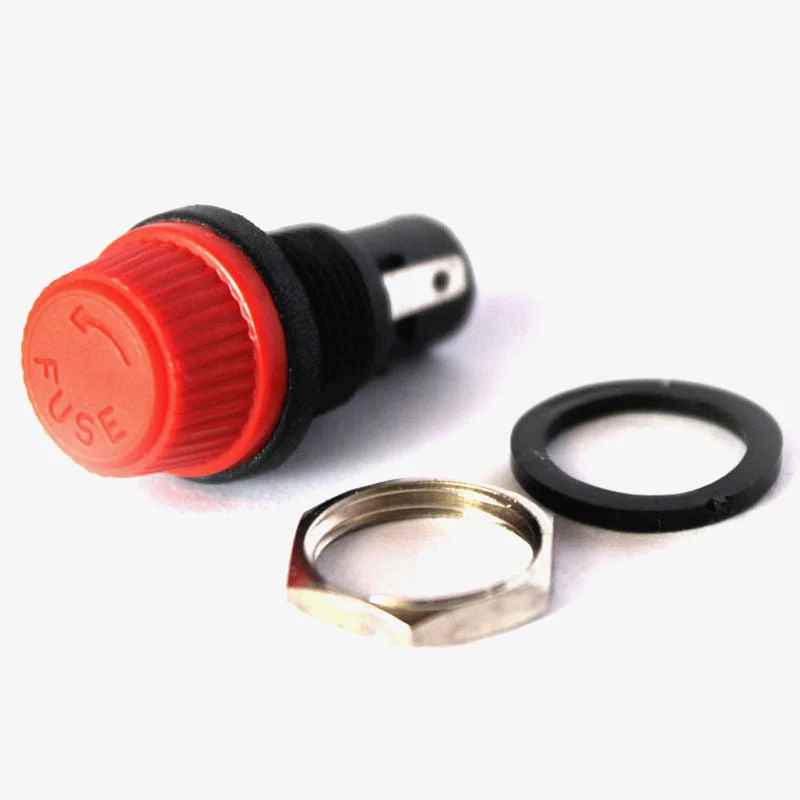 Panel Mount Fuse Holder for 5x20mm Glass Fuse (Fuse Mounting Socket) image 1
