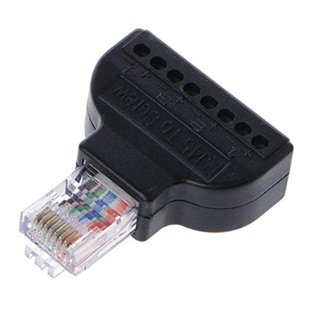 8P8C RJ45 Ethernet Male to 8 Pin Screw Terminal Adapter (RJ45 Plug to AV Terminal Connector) image 2