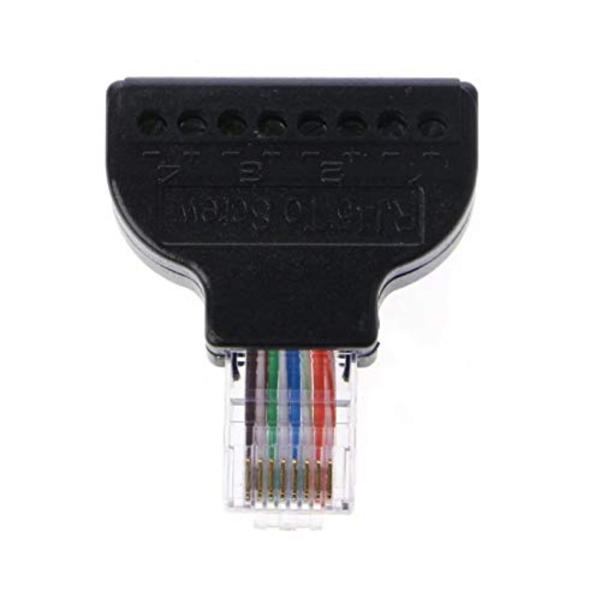 8P8C RJ45 Ethernet Male to 8 Pin Screw Terminal Adapter (RJ45 Plug to AV Terminal Connector) image 4