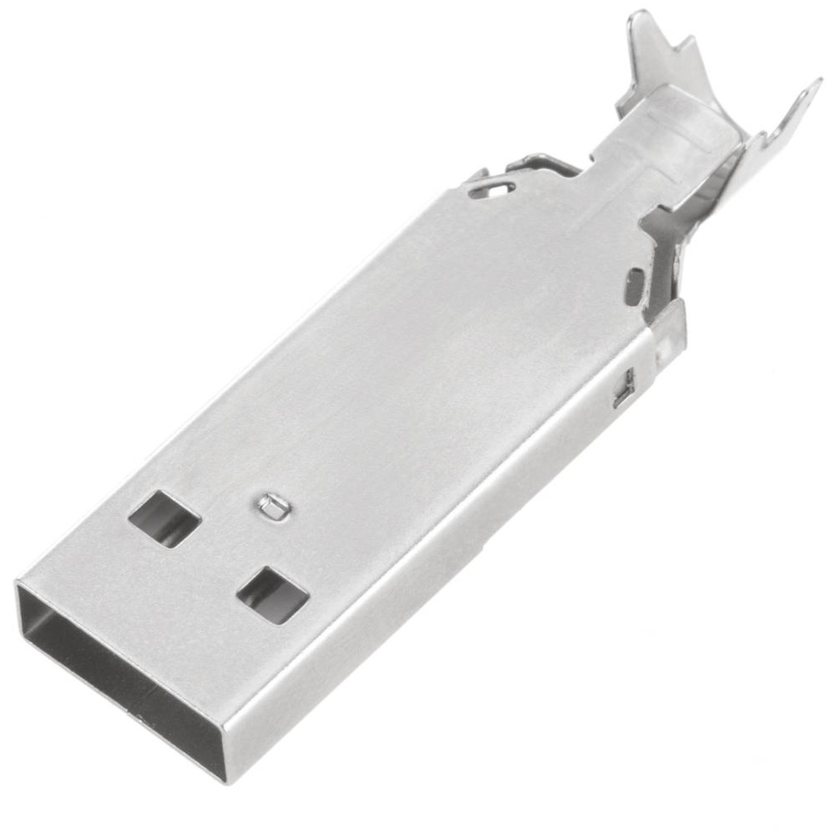 USB Type-A Male Solderable Connector Metal Shell 4 Pin Through Hole USB Plug (USB Type-A Male Connector) image 2