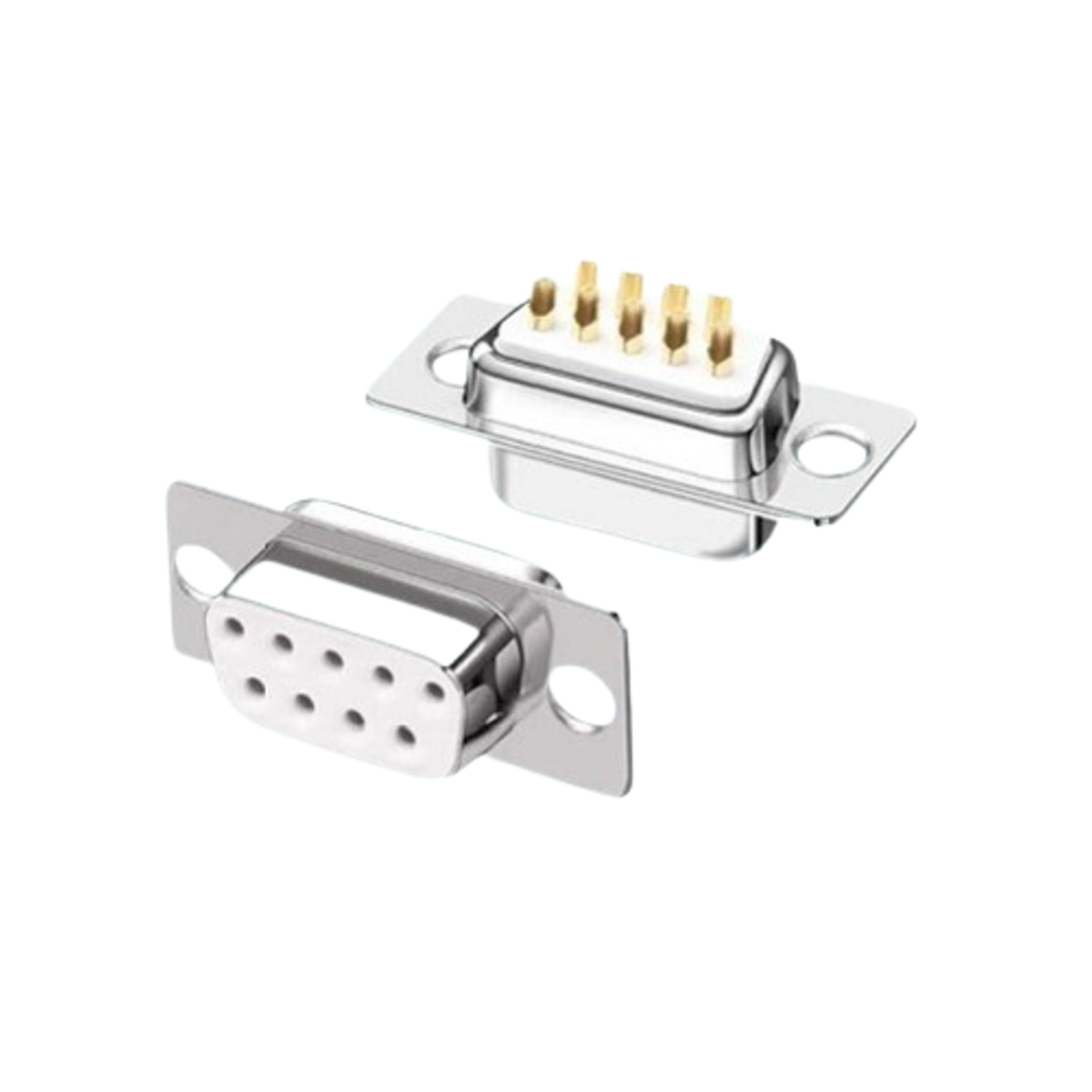 DB9 Female D-Sub Solder Connector (9 Pin, Cable Mount, FCI-OEN) image 1